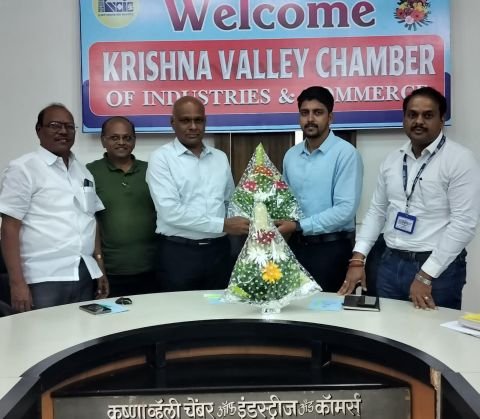  Kolhapur Division Joint Director of Directorate of Industrial Safety and Health Mr. Abhijit Avasare Saheb and newly appointed Asst of Sangli. Director Mr. Praveen Bondar interacted with entrepreneurs