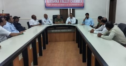  Kolhapur Division Joint Director of Directorate of Industrial Safety and Health Mr. Abhijit Avasare Saheb and newly appointed Asst of Sangli. Director Mr. Praveen Bondar interacted with entrepreneurs